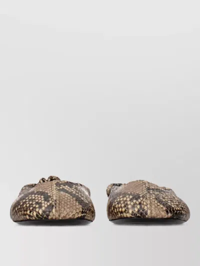 Dries Van Noten Leather Ballerina Shoes In Animal Print