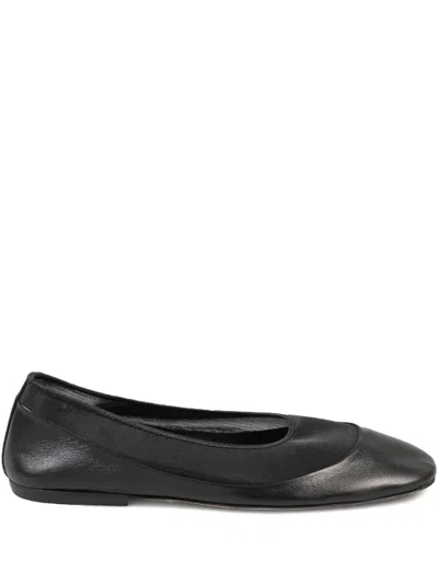 Dries Van Noten Leather Ballerina Shoes In Black