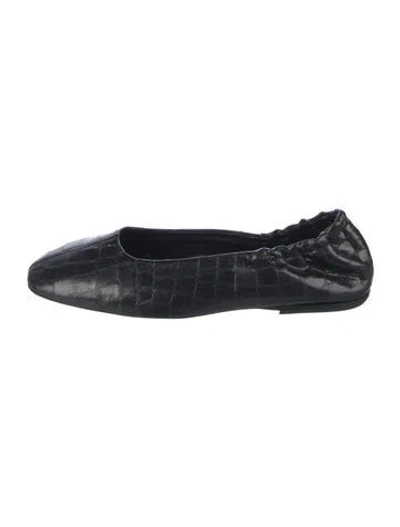 Pre-owned Dries Van Noten Leather Ballet Flats In Black