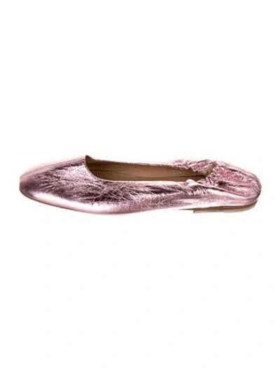 Pre-owned Dries Van Noten Leather Ballet Flats In Pink