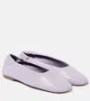 Dries Van Noten Glove Lambskin Leather Ballerina Flats In Purple