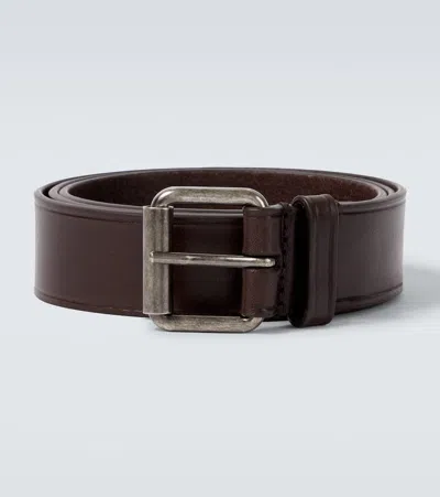Dries Van Noten Leather Belt In Brown