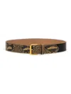 Dries Van Noten Snakeskin-print Leather Belt In Animalier
