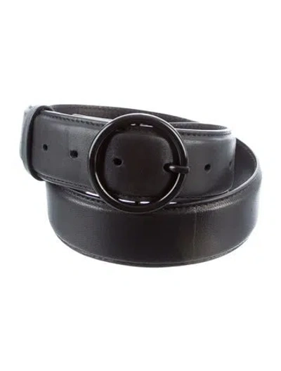 Pre-owned Dries Van Noten Leather Belt In Black