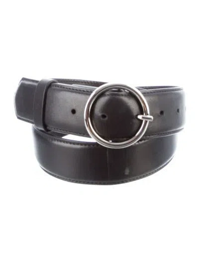 Pre-owned Dries Van Noten Leather Belt In Black