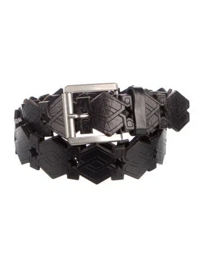 Pre-owned Dries Van Noten Leather Belt In Black