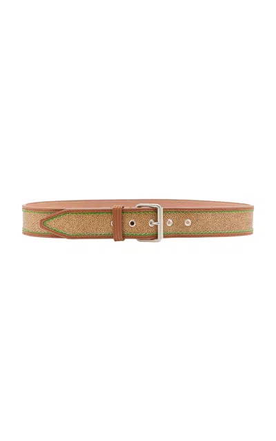 Dries Van Noten Leather Belt In Blue