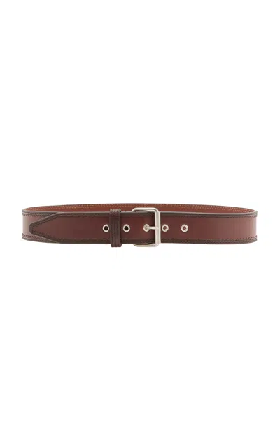 Dries Van Noten Leather Belt In Orange