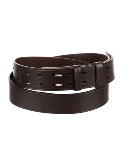 Pre-owned Dries Van Noten Leather Belt Kit In Brown