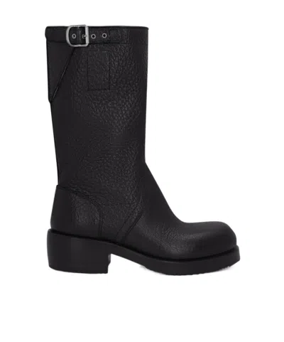 DRIES VAN NOTEN LEATHER BIKER BOOTS