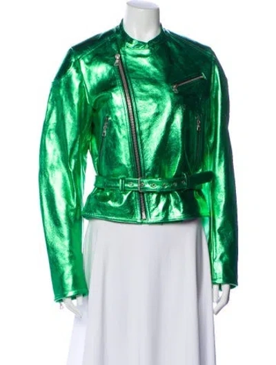 Pre-owned Dries Van Noten Leather Biker Jacket