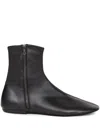 Dries Van Noten Leather Ankle Boots In Black
