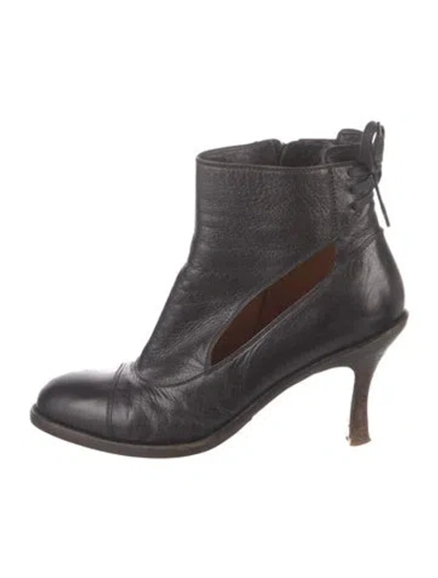 Pre-owned Dries Van Noten Leather Boots In Black