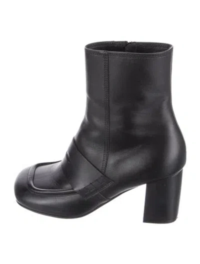 Pre-owned Dries Van Noten Leather Boots In Black