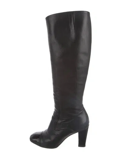 Pre-owned Dries Van Noten Leather Boots In Black
