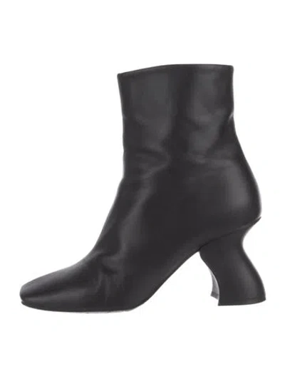 Pre-owned Dries Van Noten Leather Boots In Black