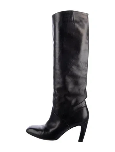 Pre-owned Dries Van Noten Leather Boots In Black