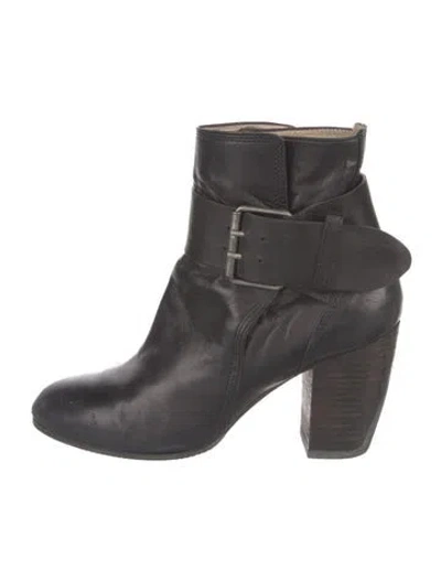 Pre-owned Dries Van Noten Leather Boots In Black