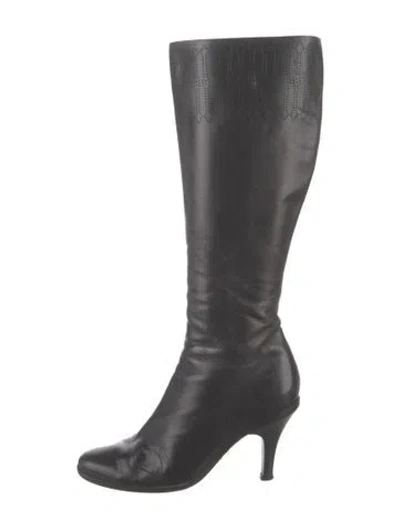 Pre-owned Dries Van Noten Leather Boots In Black