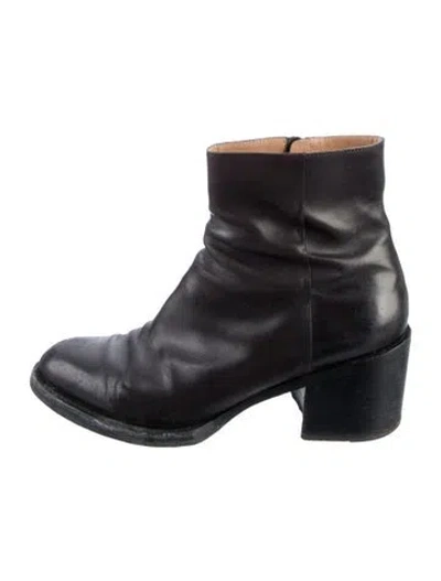 Pre-owned Dries Van Noten Leather Boots In Black