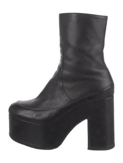 Pre-owned Dries Van Noten Leather Boots In Black