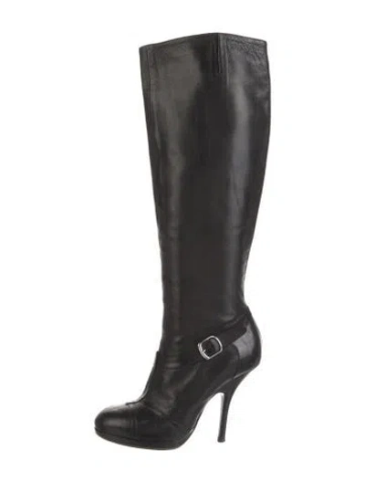 Pre-owned Dries Van Noten Leather Boots In Black