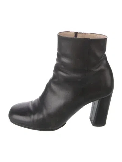 Pre-owned Dries Van Noten Leather Boots In Black