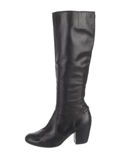Pre-owned Dries Van Noten Leather Boots In Black