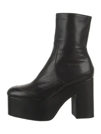 Pre-owned Dries Van Noten Leather Boots In Black