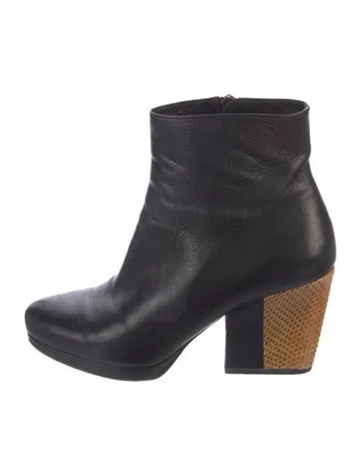 Pre-owned Dries Van Noten Leather Boots In Blue