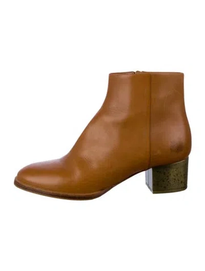 Pre-owned Dries Van Noten Leather Boots In Brown