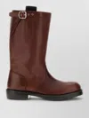 Dries Van Noten Dark Brown Leather Boots In Brown
