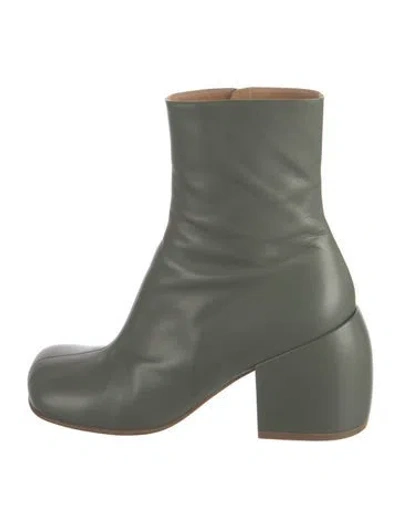Pre-owned Dries Van Noten Leather Boots In Green