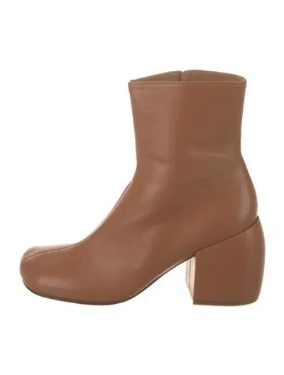 Pre-owned Dries Van Noten Leather Boots In Neutral