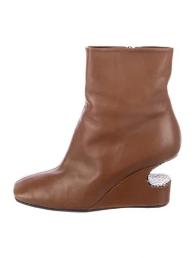 Pre-owned Dries Van Noten Leather Boots In Neutral