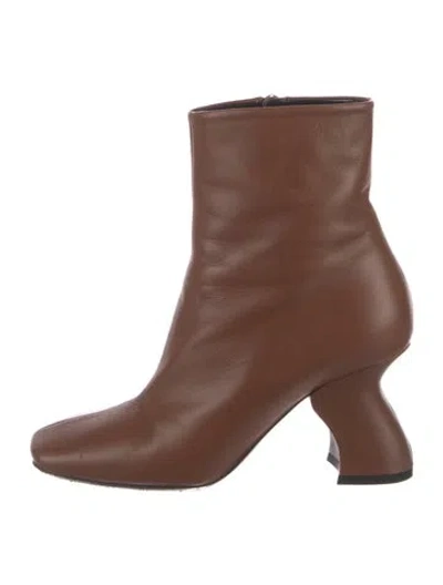 Pre-owned Dries Van Noten Leather Boots In Neutral