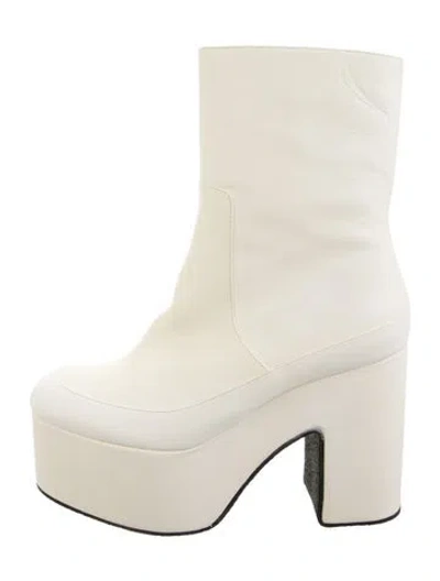 Pre-owned Dries Van Noten Leather Boots In Neutrals