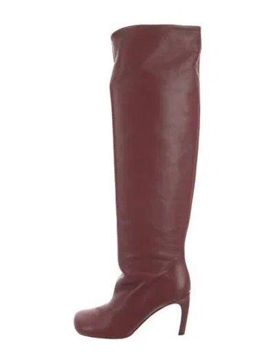 Pre-owned Dries Van Noten Leather Boots In Red