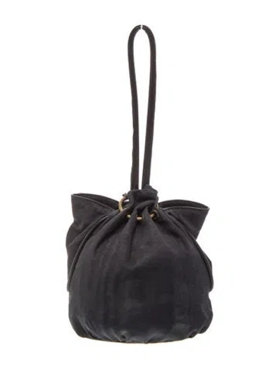 Pre-owned Dries Van Noten Leather Bucket Bag In Black