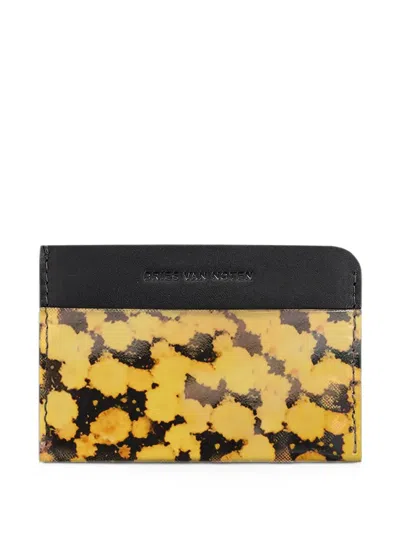 Dries Van Noten Leather Cardholder In Gold
