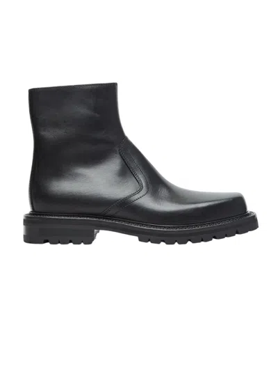 Dries Van Noten Leather Chelsea Boots In Black