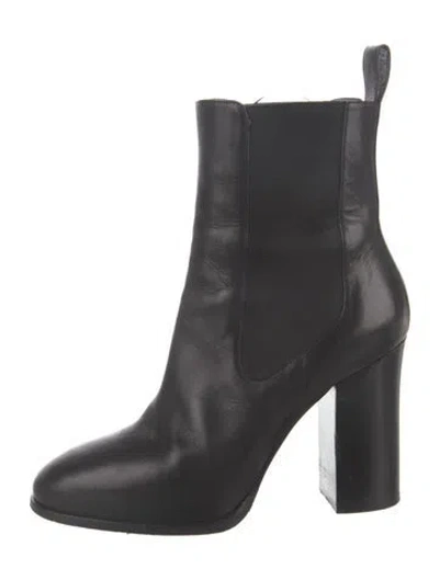 Pre-owned Dries Van Noten Leather Chelsea Boots In Black