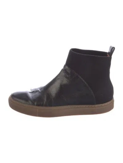 Pre-owned Dries Van Noten Leather Chelsea Boots In Blue