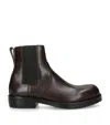 Dries Van Noten Leather Chelsea Boots In Brown