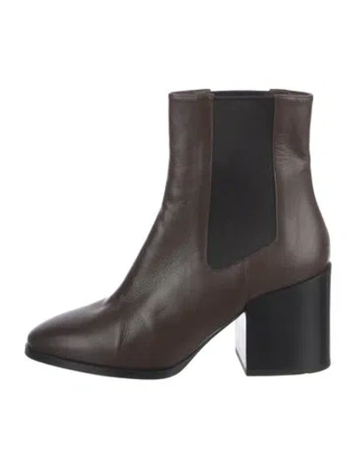 Pre-owned Dries Van Noten Leather Chelsea Boots In Brown