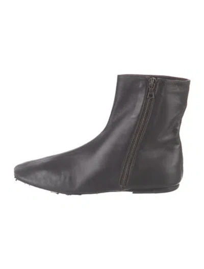 Pre-owned Dries Van Noten Leather Chelsea Boots In Gray