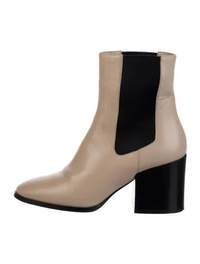 Pre-owned Dries Van Noten Leather Chelsea Boots In Neutral