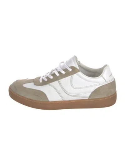 Pre-owned Dries Van Noten Leather Colorblock Pattern Sneakers In Multi