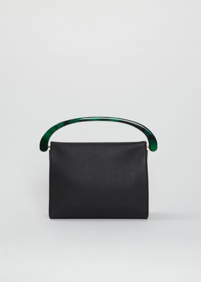 Dries Van Noten Leather Crisp Clutch In Black