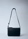 Dries Van Noten Men Leather Crossbody Bag In Black